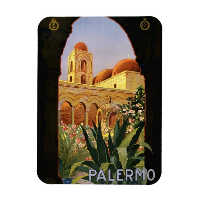 Íman Vintage Palermo Itália Poster (Vertical)