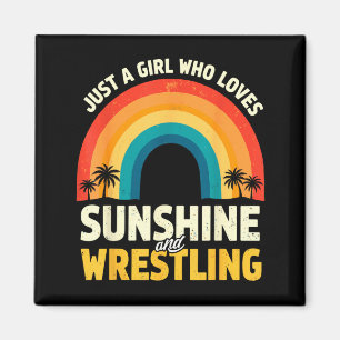 Íman Vintage para uma garota que ama Sunshine Wrestling