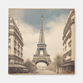 Íman Vintage Paris Eiffel Tower Retro Poster