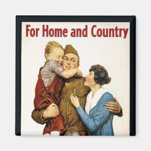 Íman Vintage Patriotic Soldier for Victory Liberty Loan