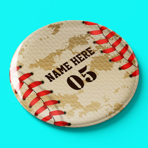 Íman Vintage Personalizado Nome do Baseball Número Retr