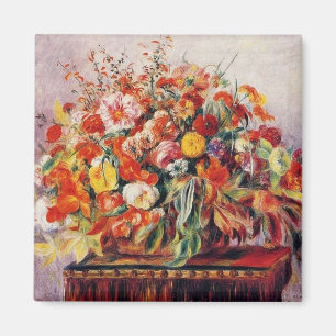 Íman Vintage Pierre Auguste Renoir Basket of Flowers