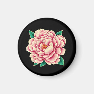 Íman Vintage Pink Peony Flower