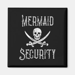 Íman Vintage Pirate Mermaid Security Protetores de Merm
