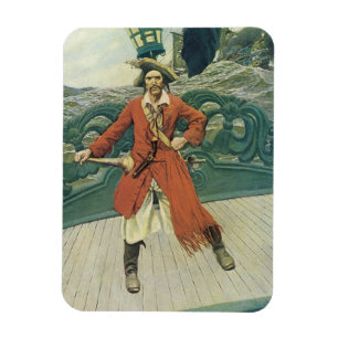 Íman Vintage Pirates, Capitão Keitt por Howard Pyle