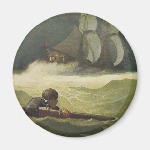 Íman Vintage Pirates, destroço do Pacto pelo NC Wyeth