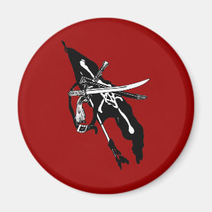 Íman Vintage Pirates Flag, Jolly Roger Skull Crossbones