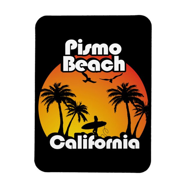 Íman Vintage Pismo Beach California (Vertical)