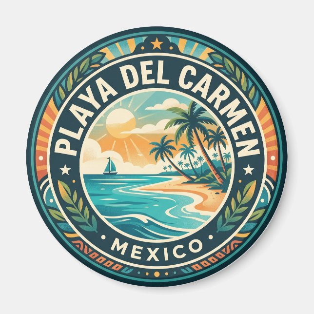Íman Vintage Playa Del Carmen México México (Frente)