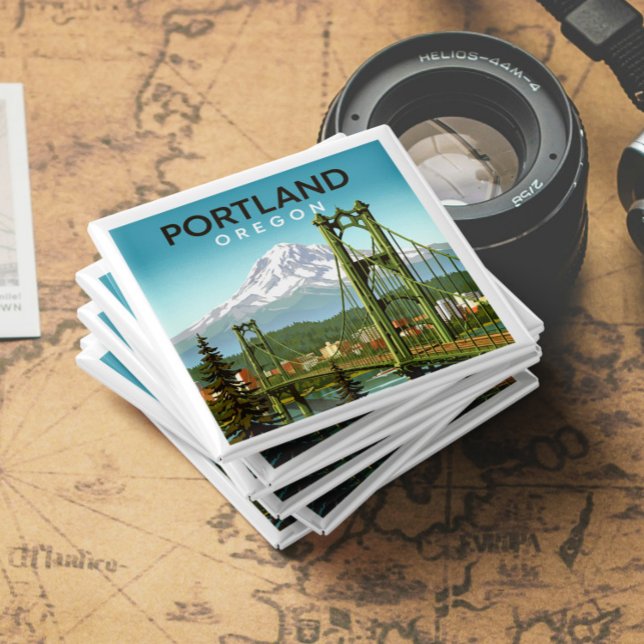 Íman Vintage Portland Oregon (Criador carregado)