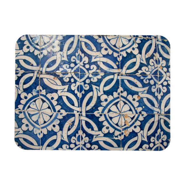Íman Vintage português azulejo (Horizontal)
