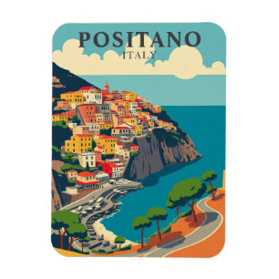 Íman Vintage Positano Itália Viagem Costeira