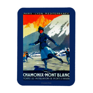 Íman Vintage PosterEurope de Chamonix-Mont Blanc