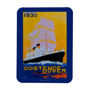 Íman Vintage PosterEurope de Oostende Dôvar