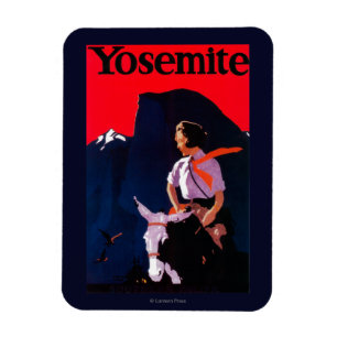 Íman Vintage PosterYosemite de Yosemite, CA