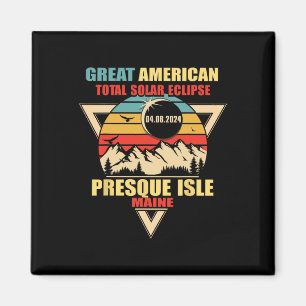 Íman Vintage Presque Isle Maine Total Eclipse Solar 202