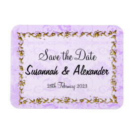 Íman Vintage Purple Boho Damask Salvar Data