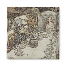 Vintage Rackham Mad Tea Party Alice no País das Ma