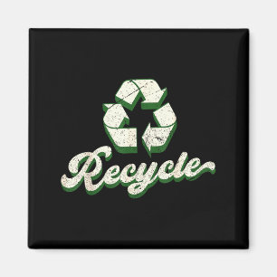 Íman Vintage reciclar reciclagem dia da terra homens mu