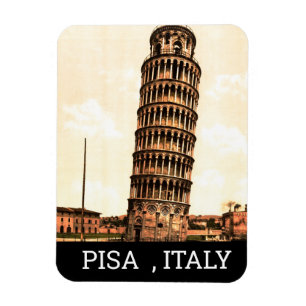 Íman vintage reclinando torre de Pisa - Itália