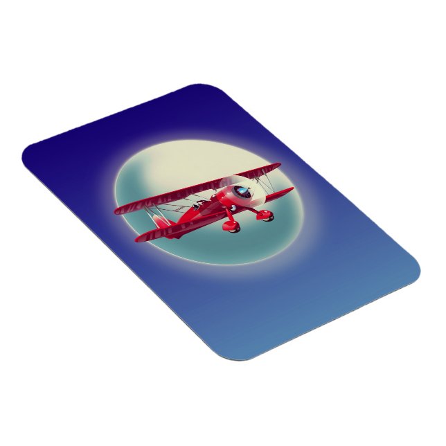 Íman Vintage Red Biplane (Lado Direito)