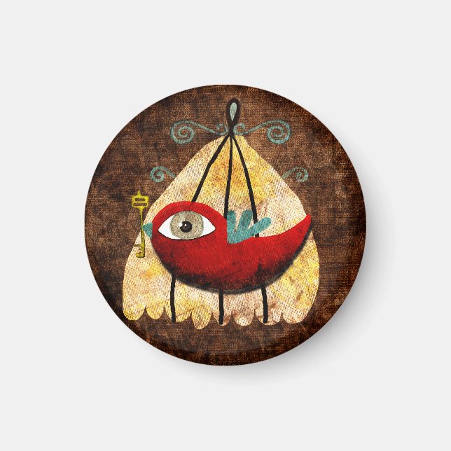 Íman Vintage Red Bird (Frente)