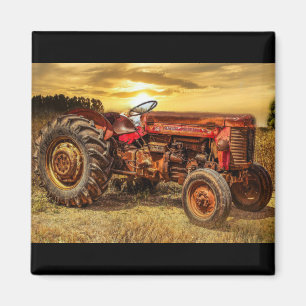 Íman Vintage Red Fazenda Trator