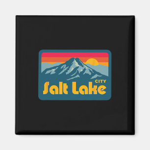 Íman Vintage Retro 70s 80s Salt Lake City Utah Montanha