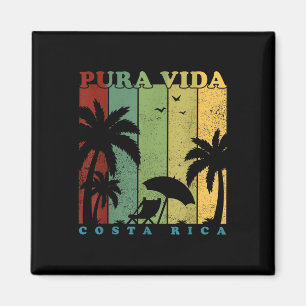 Íman Vintage Retro Férias De Verão Costa Rica Pura Vida