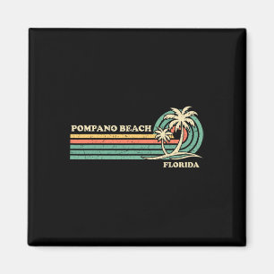 Íman Vintage Retro Férias de Verão Flórida Pompano Beac