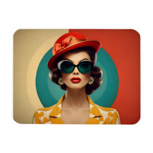Íman Vintage retro mulher