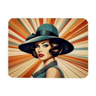 Íman Vintage retro mulher