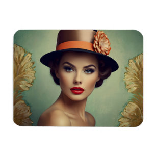 Íman Vintage retro mulher