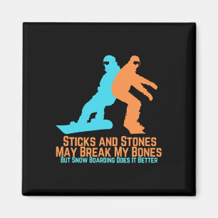 Íman Vintage Retro Snowboard Gift Para Snowboarders
