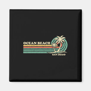 Íman Vintage Retro Summer Vacage San Diego Ocean Beac