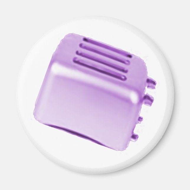 Íman Vintage Retro Toaster Design - Roxo (Frente)