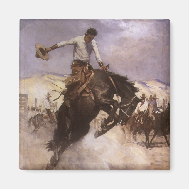 Íman Vintage Rodeo Cowboy, Breezy Riding by WHD Koerner (Frente)