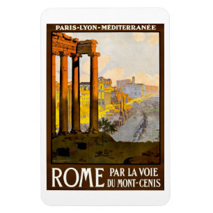 Íman Vintage Roma Itália ou Roma Itallia poster de viag