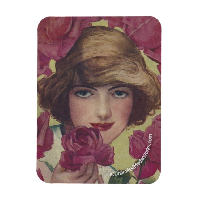 Íman Vintage Rosa Girl (Vertical)