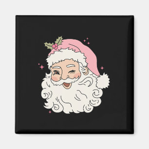 Íman Vintage Rosa Papai Noel Rosa Homens de Natal Rosa