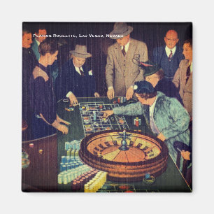 Íman Vintage Roulette Scene, Las Vegas, Nevada