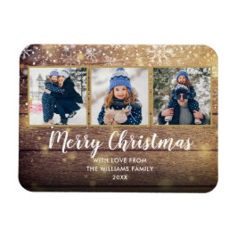 Íman Vintage Rustic Wood Felry Natal 3 Foto