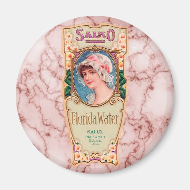 Íman Vintage Salko Florida Water Perfume Label (Frente)