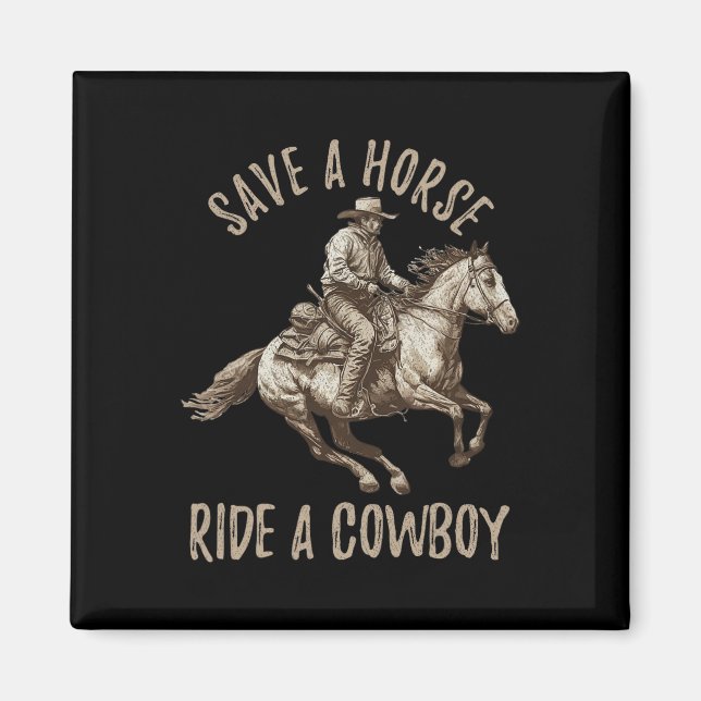 Íman Vintage Salvar Um Cavalo12 (Frente)