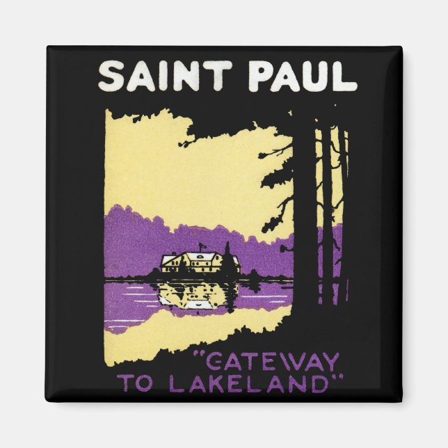 Íman Vintage Santo Paul, Minnesota (Frente)