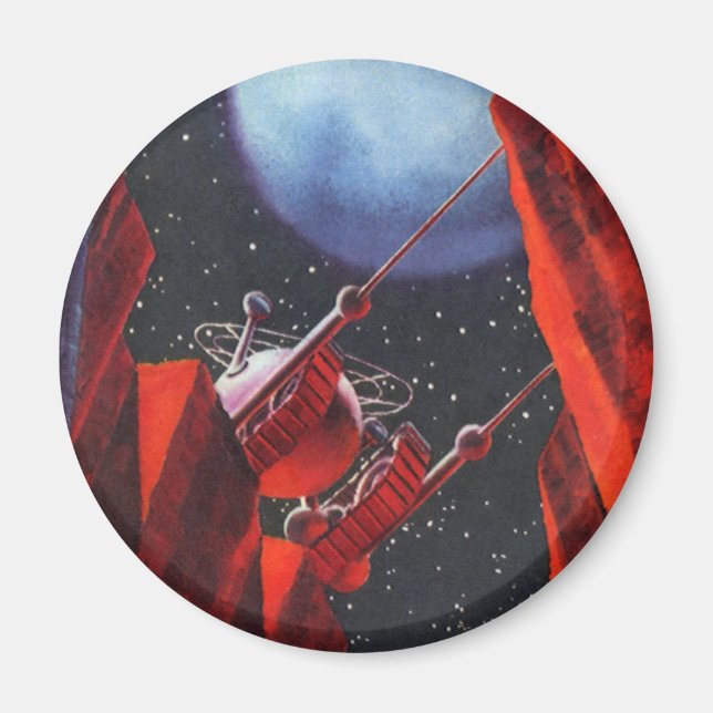 Íman Vintage Science Fiction, Canyon Space Moon Rover (Frente)