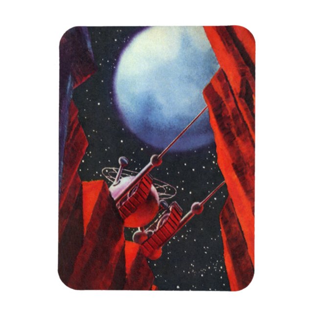 Íman Vintage Science Fiction, Canyon Space Moon Rover (Vertical)