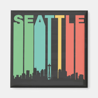 Íman Vintage Seattle Cityscape