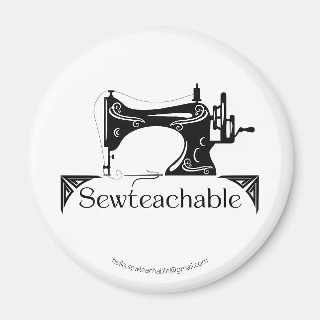 Íman Vintage Sewing Machine, Sewdidable (Frente)