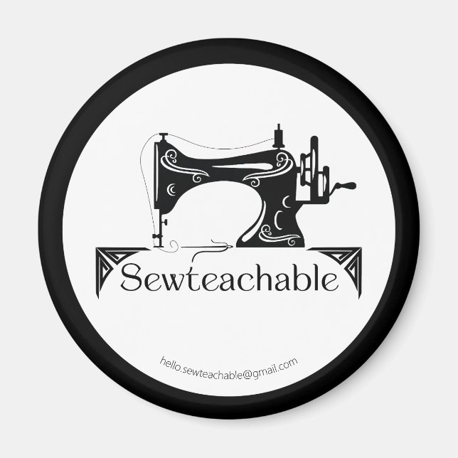 Íman Vintage Sewing Machine, Sewdidable (Frente)